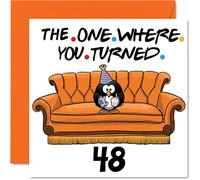 Fun 48th Birthday Cards for Men Woman - The Where - Funny Birthday Card for Dad Mum Brother Sister Grandad Nanny Grandma Uncle Auntie, 145mm Greeting Cards, 48th Card