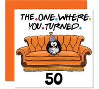 Fun 50th Birthday Cards for Men Woman - The Where - Funny Birthday Card for Dad Mum Grandad Nanny Grandma Uncle Auntie Cousin Friend, 145mm Greeting Cards, 50th Card