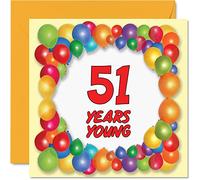 Fun 51st Birthday Cards for Men Woman, Years Young
