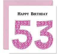 Fun 53rd Birthday Cards for Woman - Shapecloud - Happy Birthday Card for Dad Mum Grandad Nanny Grandma Uncle Auntie Cousin Friend, 145mm Greeting Cards, Fun Card