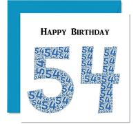 Fun 54th Birthday Cards for Men - Shapecloud - Happy Birthday Card for Dad Mum Grandad Nanny Grandma Uncle Auntie Cousin Friend, 145mm Greeting Cards, Fun Card