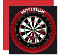 Fun 54th Birthday Cards for Men Woman, Dart Board