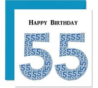 Fun 55th Birthday Cards for Men - Shapecloud - Happy Birthday Card for Dad Mum Grandad Nanny Grandma Uncle Auntie Cousin Friend, 145mm Greeting Cards, Fun Card