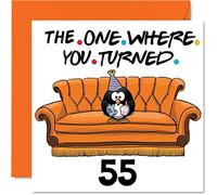 Fun 55th Birthday Cards for Men Woman - The Where - Funny Birthday Card for Dad Mum Grandad Nanny Grandma Uncle Auntie Cousin Friend, 145mm Greeting Cards, 55th Card