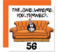 Fun 56th Birthday Cards for Men Woman - The Where - Funny Birthday Card for Dad Mum Grandad Nanny Grandma Uncle Auntie Cousin Friend, 145mm Greeting Cards, 56th Card
