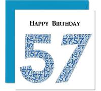 Fun 57th Birthday Cards for Men - Shapecloud - Happy Birthday Card for Dad Mum Grandad Nanny Grandma Uncle Auntie Cousin Friend, 145mm Greeting Cards, Fun Card