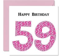 Fun 59th Birthday Cards for Woman, Shapecloud