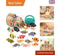 Fun 60-Piece Tropical Fish & Crab Toy Set - Perfect for Toddler Birthday Fun