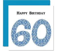 Fun 60th Birthday Cards for Men - Shapecloud - Happy Birthday Card for Dad Mum Grandad Nanny Grandma Gran Uncle Auntie Cousin, 145mm Greeting Cards, Fun Card