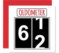 Fun 62nd Birthday Cards for Men Woman - Oldometer - Happy Birthday Card for Dad Mum Grandad Nanny Grandma Gran Uncle Auntie Cousin, 145mm Greeting Cards, 62nd Card