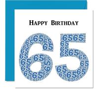 Fun 65th Birthday Cards for Men - Shapecloud - Happy Birthday Card for Dad Mum Grandad Nanny Grandma Gran Uncle Auntie Cousin, 145mm Greeting Cards, Fun Card