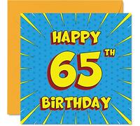 Fun 65th Birthday Cards for Men Woman, Comic Book
