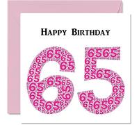 Fun 65th Birthday Cards for Woman - Shapecloud - Happy Birthday Card for Dad Mum Grandad Nanny Grandma Gran Uncle Auntie Cousin, 145mm Greeting Cards, Fun Card