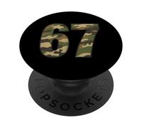 Fun 67 Six Seven Hunting Camo 6 7 Meme Gen Alpha Camouflage PopSockets Adhesive PopGrip
