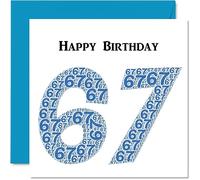 Fun 67th Birthday Cards for Men - Shapecloud - Happy Birthday Card for Dad Mum Grandad Nanny Grandma Gran Uncle Auntie Cousin, 145mm Greeting Cards, Fun Card
