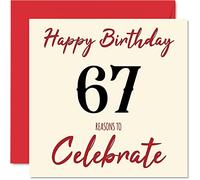 Fun 67th Birthday Cards for Men Woman, Reasons To