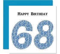 Fun 68th Birthday Cards for Men, Shapecloud