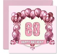 Fun 68th Birthday Cards for Woman, Birthday Balloons
