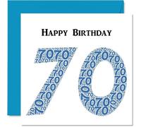 Fun 70th Birthday Cards for Men, Shapecloud
