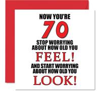 Fun 70th Birthday Cards for Men Woman, How old You Look