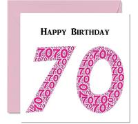 Fun 70th Birthday Cards for Woman - Shapecloud - Happy Birthday Card for Dad Mum Great Grandad Grandpa Nanny Grandma Gran Uncle Auntie, 145mm Greeting Cards, Fun Card
