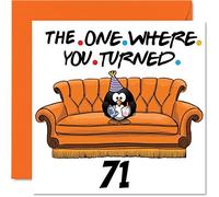 Fun 71st Birthday Cards for Men Woman, The Where