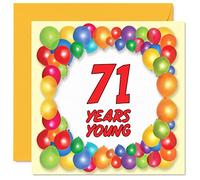 Fun 71st Birthday Cards for Men Woman, Years Young