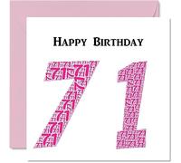 Fun 71st Birthday Cards for Woman, Shapecloud