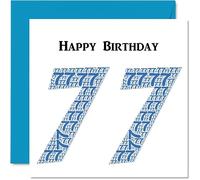 Fun 77th Birthday Cards for Men, Shapecloud