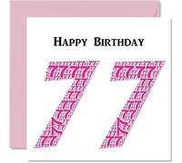 Fun 77th Birthday Cards for Woman, Shapecloud
