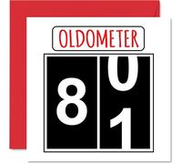 Fun 81st Birthday Cards for Men Woman, Oldometer