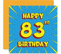 Fun 83rd Birthday Cards for Men Woman, Comic Book