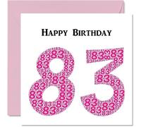 Fun 83rd Birthday Cards for Woman, Shapecloud