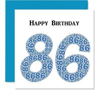 Fun 86th Birthday Cards for Men - Shapecloud - Happy Birthday Card for Dad Mum Great Grandad Grandpa Nanny Grandma Gran Uncle Auntie, 145mm Greeting Cards, Fun Card
