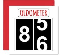 Fun 86th Birthday Cards for Men Woman, Oldometer