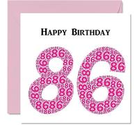 Fun 86th Birthday Cards for Woman, Shapecloud