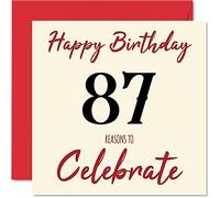 Fun 87th Birthday Cards for Men Woman, Reasons To