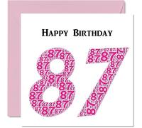 Fun 87th Birthday Cards for Woman, Shapecloud