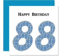Fun 88th Birthday Cards for Men - Shapecloud - Happy Birthday Card for Dad Mum Great Grandad Grandpa Nanny Grandma Gran Uncle Auntie, 145mm Greeting Cards, Fun Card