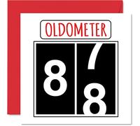 Fun 88th Birthday Cards for Men Woman, Oldometer