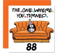 Fun 88th Birthday Cards for Men Woman, The Where