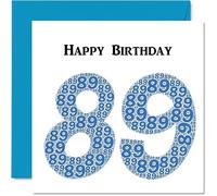 Fun 89th Birthday Cards for Men - Shapecloud - Happy Birthday Card for Dad Mum Great Grandad Grandpa Nanny Grandma Gran Uncle Auntie, 145mm Greeting Cards, Fun Card