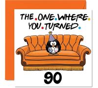 Fun 90th Birthday Cards for Men Woman, The Where