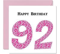 Fun 92nd Birthday Cards for Woman, Shapecloud