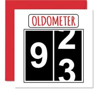 Fun 93rd Birthday Cards for Men Woman - Oldometer - Happy Birthday Card for Great Grandad Grandpa Nanny Grandma Nan Gran Granny Dad Mum, 145mm Greeting Cards, 93rd Card