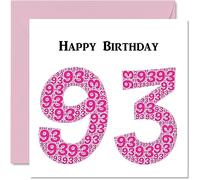 Fun 93rd Birthday Cards for Woman - Shapecloud - Happy Birthday Card for Great Grandad Grandpa Nanny Grandma Nan Gran Granny Dad Mum, 145mm Greeting Cards, Fun Card