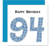 Fun 94th Birthday Cards for Men - Shapecloud - Happy Birthday Card for Great Grandad Grandpa Nanny Grandma Nan Gran Granny Dad Mum, 145mm Greeting Cards, Fun Card