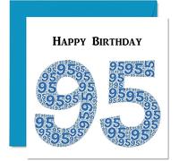 Fun 95th Birthday Cards for Men - Shapecloud - Happy Birthday Card for Great Grandad Grandpa Nanny Grandma Nan Gran Granny Dad Mum, 145mm Greeting Cards, Fun Card