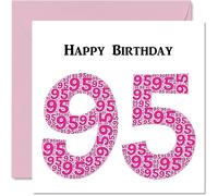 Fun 95th Birthday Cards for Woman - Shapecloud - Happy Birthday Card for Great Grandad Grandpa Nanny Grandma Nan Gran Granny Dad Mum, 145mm Greeting Cards, Fun Card