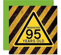 Fun 95th Birthday Cards for Women and Men, Warning
